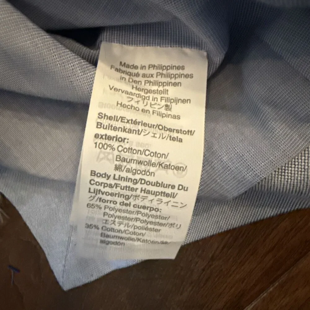 J Crew Crewcuts Boys Thompson Suit Jacket Light Blue Size 6-7 Cotton